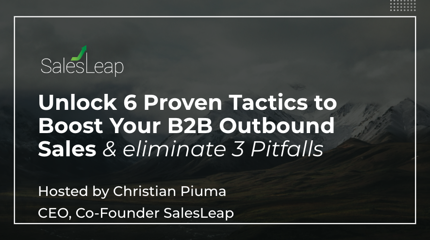 Unlock 6 Tactics and Eliminate 3 Pitfalls Training Webinar 